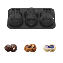 Peanut Shaped Silicone Mousse Cake Molds Puddings Baking-Black