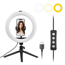 Inel luminos LED de 10 inch cu 3 moduri și 11 niveluri de luminozitate