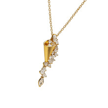 Modische Halskette mit mehrlagigem Schlüsselbein und-Gold