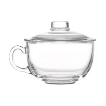 Lasinen tarjoilukulho 600ml kahvalla