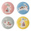 Κεραμικά πιάτα σαλάτας Bico Floral Bunny 8,75 ιντσών, σετ των 4 τεμαχίων 1