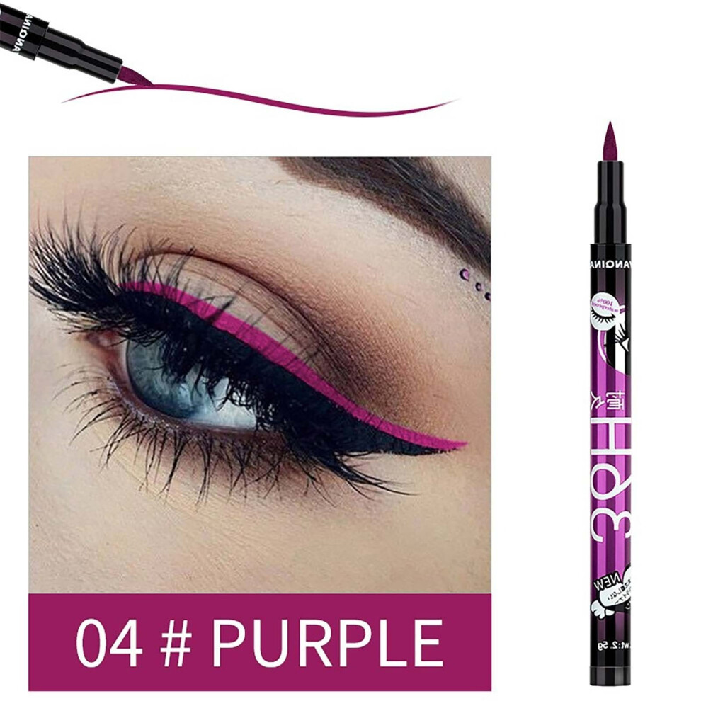 Black (Black) 36H Eyeliner Sweat Proof Drying Non Smudged Color Eyeliner 2Ml