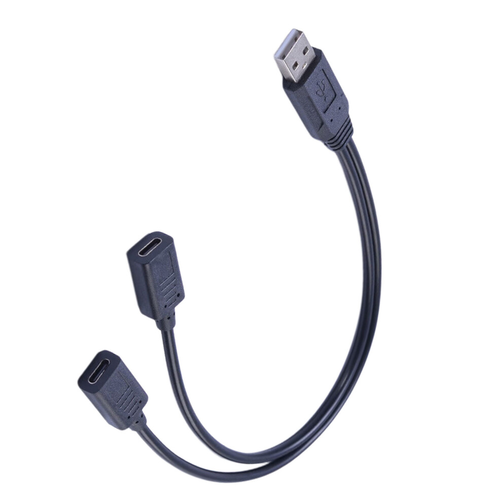 Usb To Two Way Type C Female Adapter Cord Provides Convenient 7627001478442