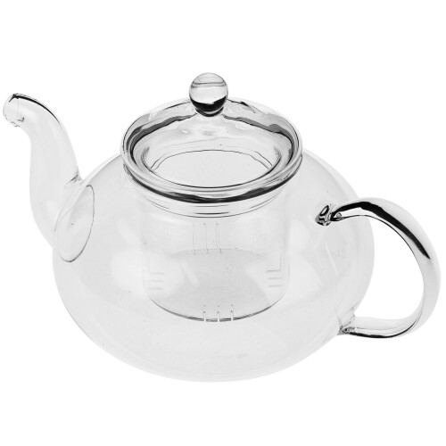 Bule de chá de vidro transparente com infusor, 400ml