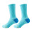 1 Pair Stretchable Athletic Sock Cotton Texture-lake blue XL 1
