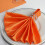 20 orangefarbene Satin-Servietten, 20 Zoll 1