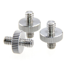 3 Stück 1/4-Zoll-Gewindeadapterschraube Stecker auf Stecker für