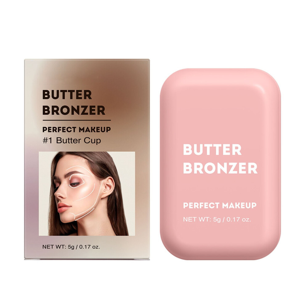 (A) Beauty Tricolor Relief Rose  Three-dimensional Carved Pearl Light Shape High Gloss Powder Blusher Integrated 5g