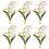 Set of 6 Metal Napkin Holders Rustproof Delicate-White 1