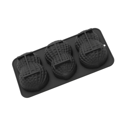 Moules à gâteaux en Mousse de Silicone en forme d'arachide,-Noir