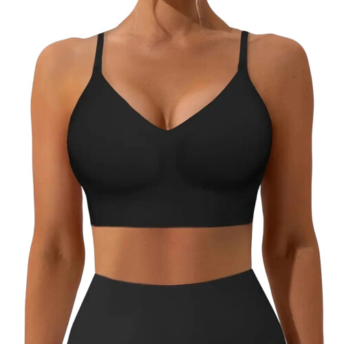Low Back Bras for Women Backless Straps Low Cut Push-Black XL