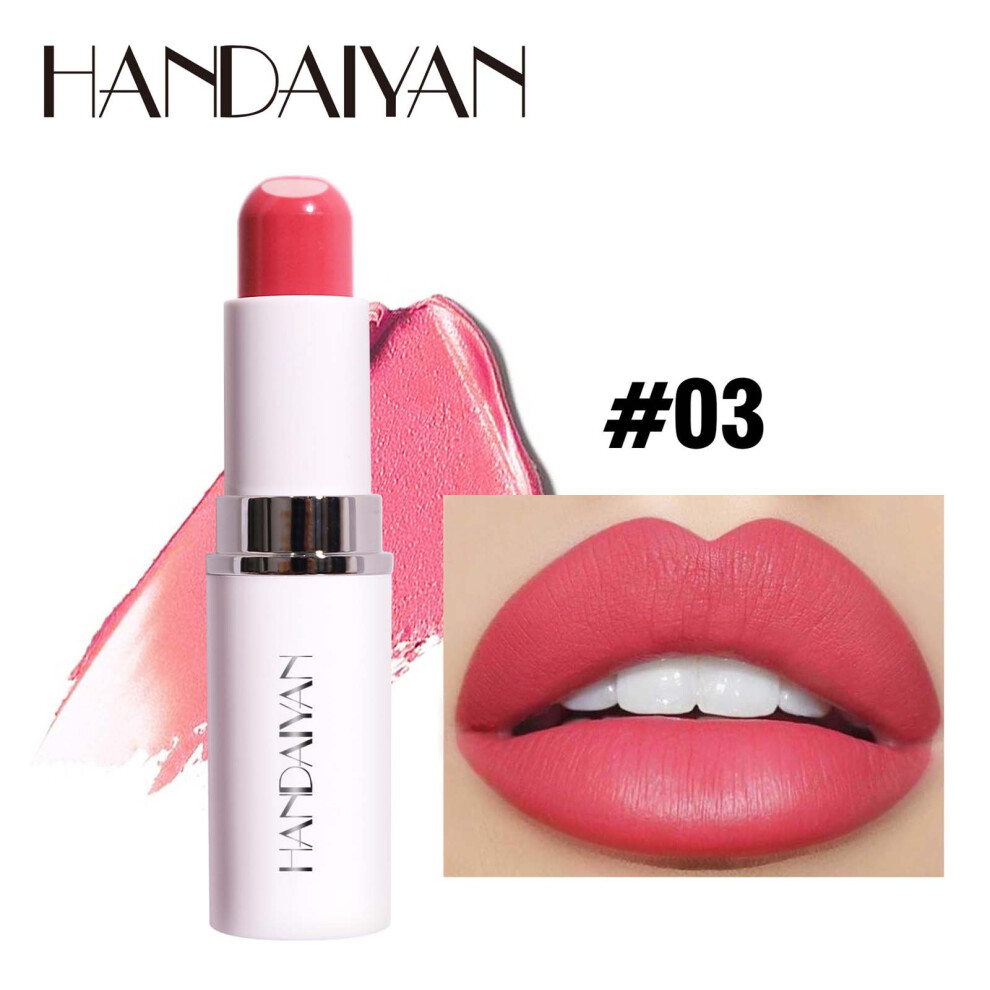 (C) Two In One Lipstick Matte Moisturizing 8-color Sandwich Lipstick, 5.5g