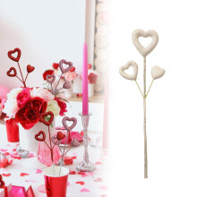 Glitterskumhjertepinner Valentinsdagsdekor 6-pakning