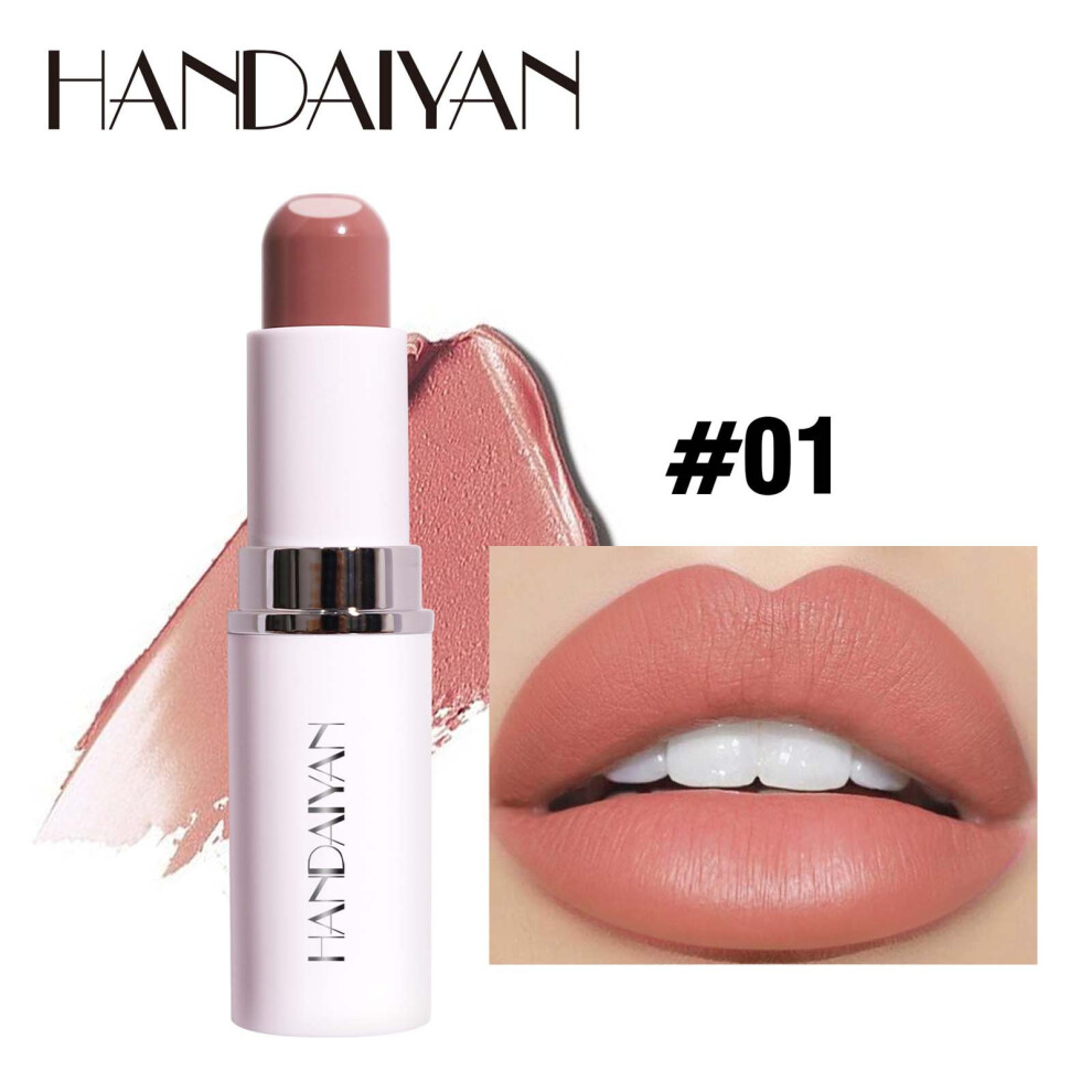(A) Two In One Lipstick Matte Moisturizing 8-color Sandwich Lipstick, 5.5g