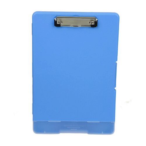 Plastic Clipboard with File Storage Box Container-royal blue