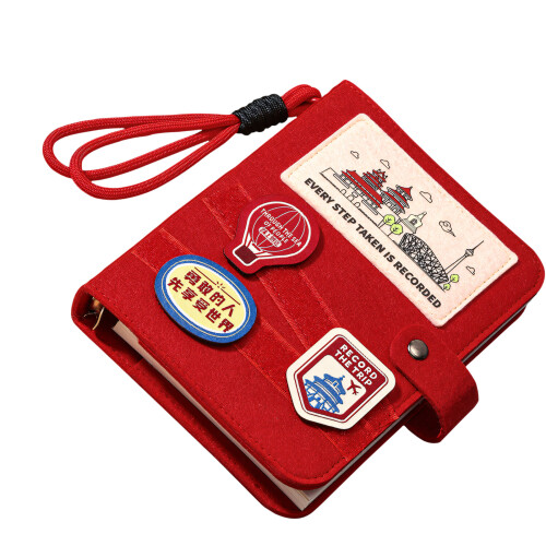 Logbook Notebook For Vacation Memories Souvenirs Stamp-Red