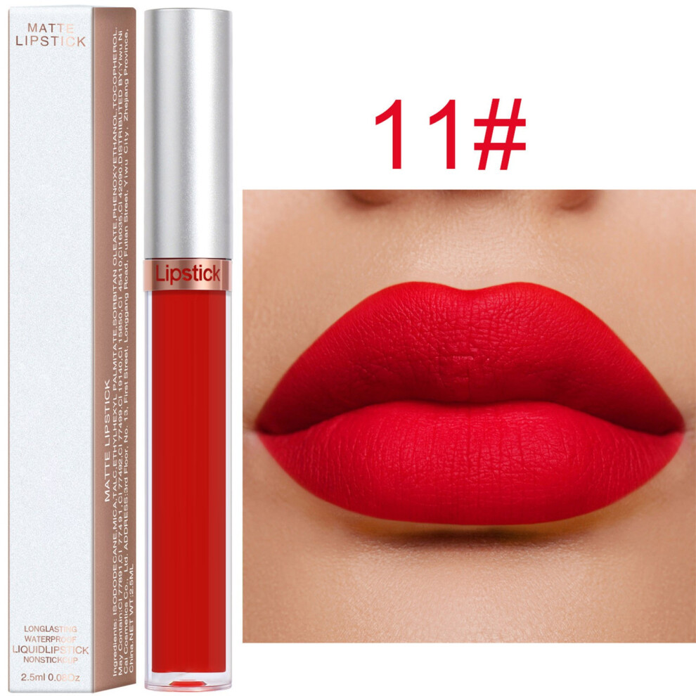 (K) 18 Color Matte Lip Gloss Non-stick Cup Lipstick And Long Lasting,2.5ml