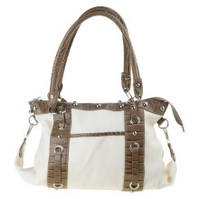 Women's Toted Bag Foldable Travel Weekends Bag Large-Beige