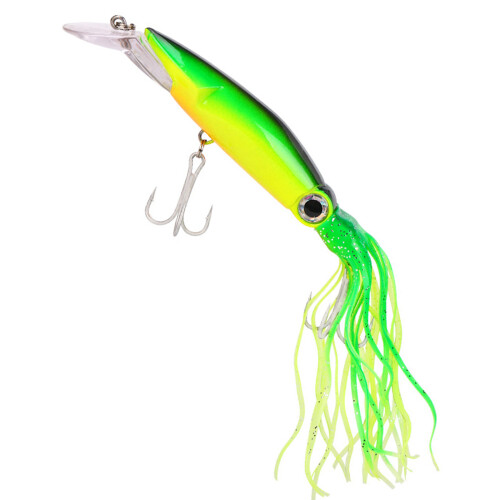 Artificial Plastic Baits Octopuses Minnow Fishing Lure-Green