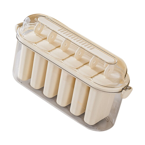 Creative DIY Ice Cream Mould Set 6 Pocket Great For-Beige
