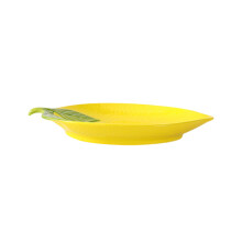 Stylish Lemon Pattern Ceramic Spoon Rest Salad Bowl Plate-plate