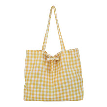 Fashion Plaids Canvas Toted Bag Women Hobos Bags-Yellow