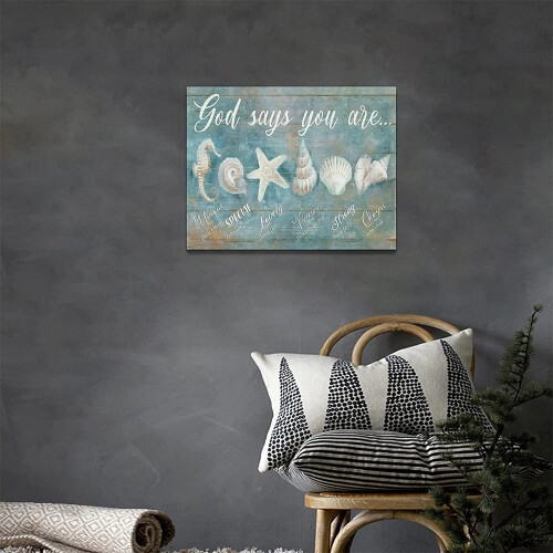 Ocean Beach Canvas Wall Art 16x12 in 1