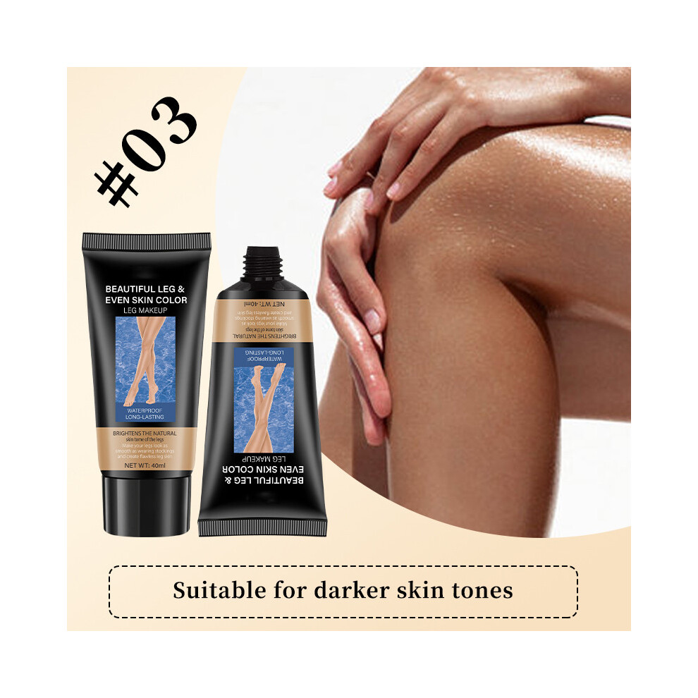 Cream (C) Concealer Beauty Leg Waterproof Even Tone Tanning Stocking Leg Care Beauty Lotion 40G 2Pc