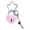 Practical Oversized Heart Lock Bag Charm With Star Clasp-Pink 1
