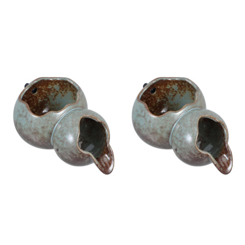 2Sets Multi-Color Ceramic Pond Spitters Indoor Outdoor Waterfall Decor 1