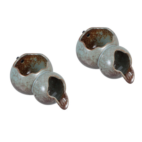 2Sets Multi-Color Ceramic Pond Spitters Indoor Outdoor Waterfall Decor 2