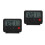 2Pcs Compact Black Bedside Alarm Clock with Night Light and Flip Cover 2