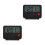 2Pcs Compact Black Bedside Alarm Clock with Night Light and Flip Cover 5