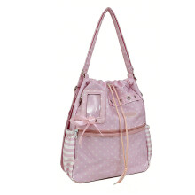 Itabag Toted Bag Clear Window for Pins Shoulder Bag-Pink