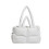 Nylon Puffer Bag Roomy Interior And Comfortable Strap-White 1