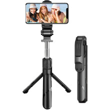 Supporto per treppiede portatile e resistente, maniglia completamente telescopica con supporto per tutte le angolazioni di ripresa, testa del