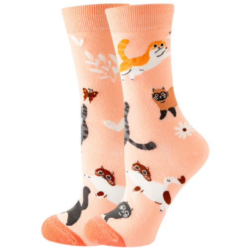 Κάλτσες με animal print για γυναίκες, αναπνεύσιμη εφαρμογή με ευέλικτο στυλ, ανθεκτική
