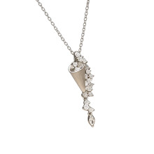 Exquisite Handmade Necklace Neckchain Displaying-Silver
