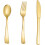 60-teiliges goldenes Kunststoffbesteck-Set 1