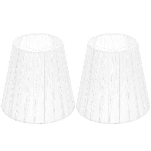 Abat-jour en tissu à mailles blanches (2 pièces)