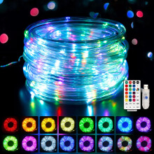 17 meter RGB LED-trampolinelys, 16 farger, fjernkontroll