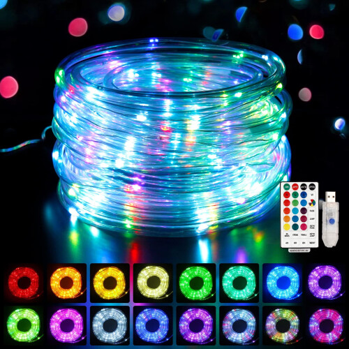 17 meter RGB LED-trampolinrepljus 150 lysdioder