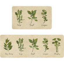 Kitchen Mat Set of 2 Parsley Sage Oregano Basil Bay