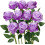 10 rose nere realistiche in seta con steli lunghi 1