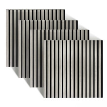 Acoustic Wall Panels, 60x60cm, Set of 4, Wood Veneer