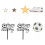 Fußball-Kuchenaufsätze, Set – Papier, 8 cm 3