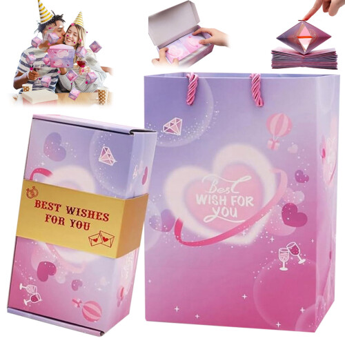 Christmas Explosion Gift Box – Purple Pop-Up Surprise Box 1