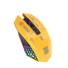 RGB-Gaming-Maus 13x6,8x3 cm 500 mAh Gelb 3 Modi