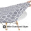 Round Elastic Tablecloth 25-30 in Grey White Vinyl Flannel 3