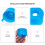 10er-Pack wiederverwendbare blaue Wasserkanister-Verschlussdeckel 2